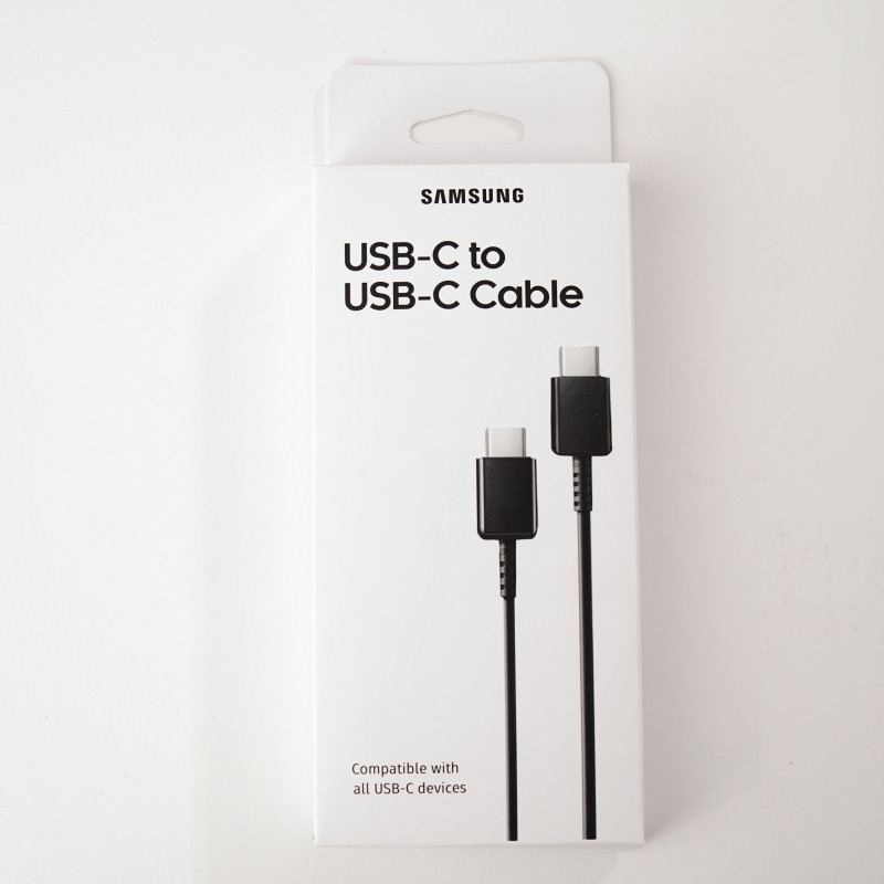 Samsung Original Cable USB-C  (USB-C a USB-C) - Negro - 1 Metro
