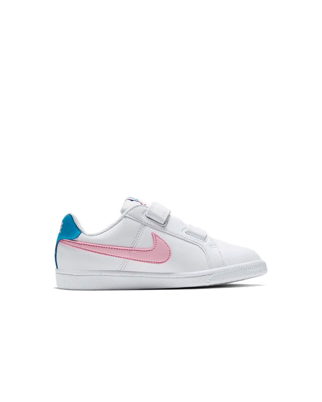 Tenis Nike Court Royale PSV Blanco Rosa Para Niño