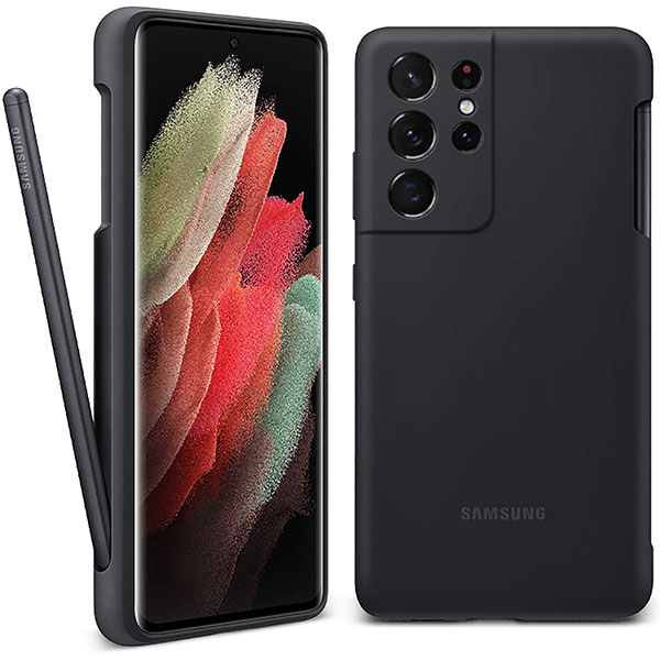 Funda para Galaxy S21 Ultra Silicon Cover Con S Pen Samsung Original Negro
