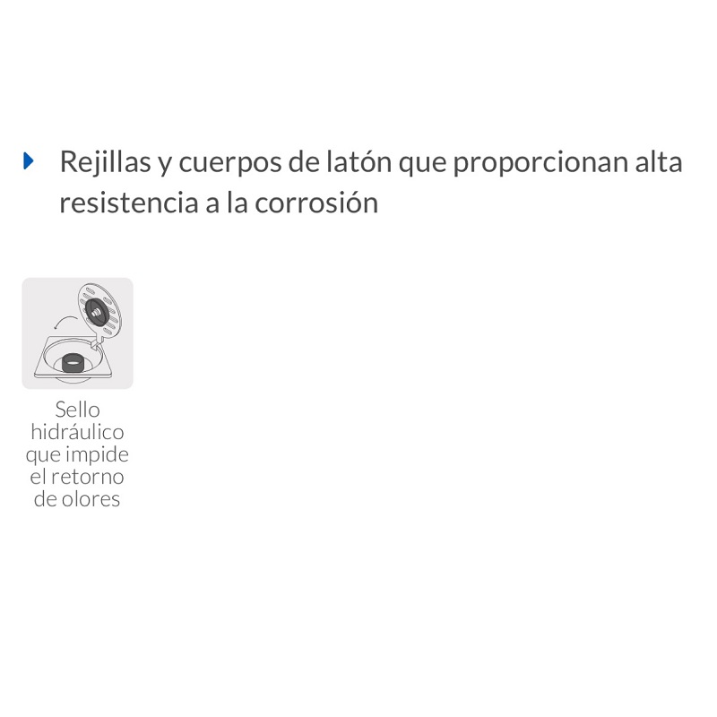 Resumidero Cuadrado 6' X 6' Laton Foset 49271 Coladera 