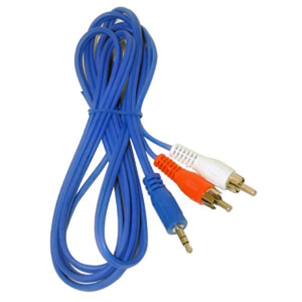 Cable de Audio Adaptador de Entrada RCA a Entrada Plug de 3.5 Milímetros con 1.8 Metros de largo / Master / CA26-1.8