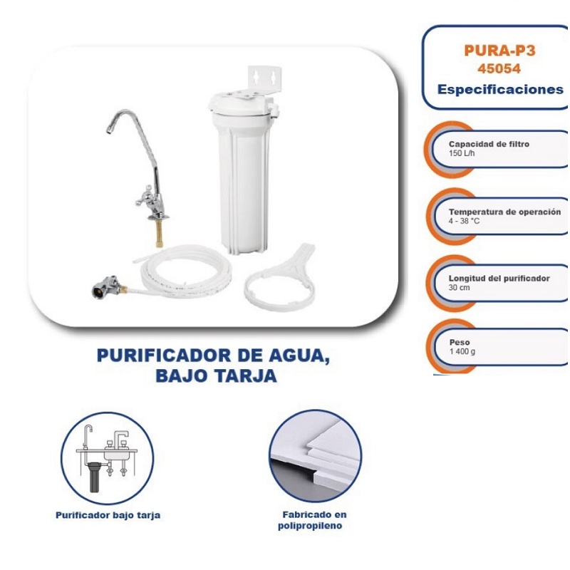 Purificador De Agua, Bajo Tarja Foset 45054