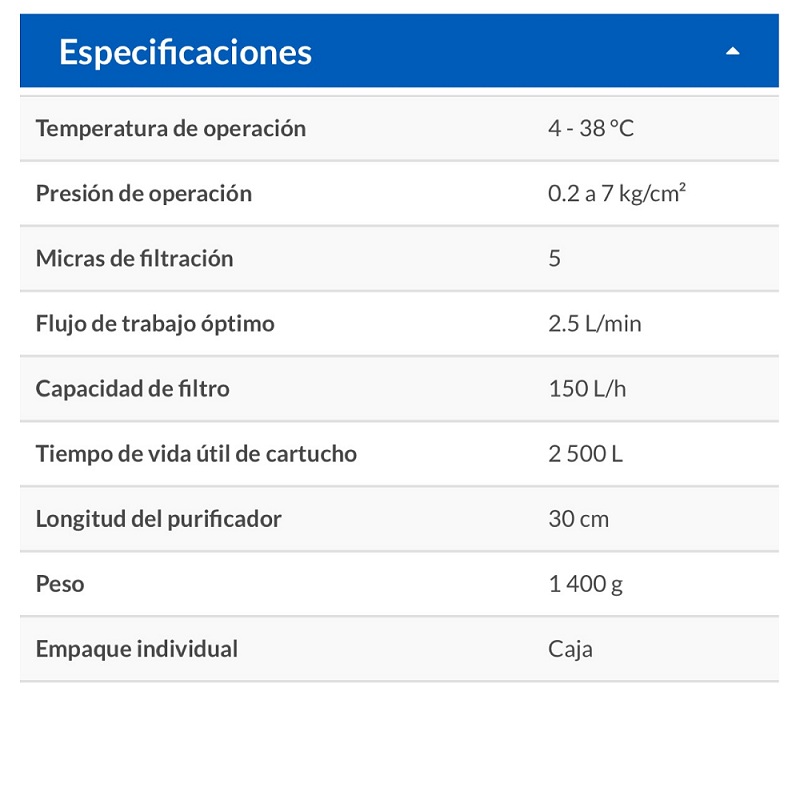 Purificador De Agua, Bajo Tarja Foset 45054