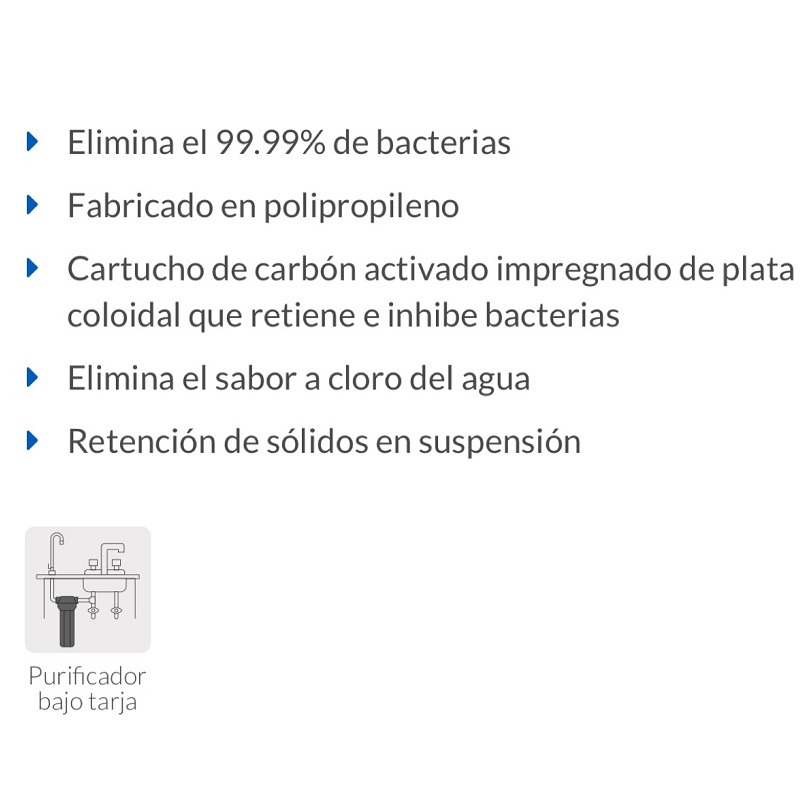 Purificador De Agua, Bajo Tarja Foset 45054