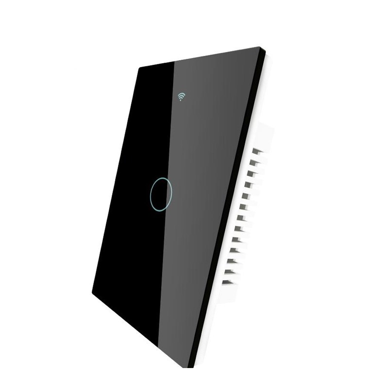 Apagador Inteligente Wifi Panel de Cristal Touch 1 Botón Compatible con Alexa y Google Home