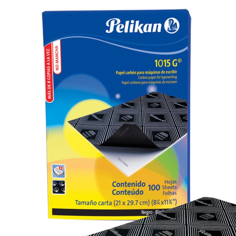 100 Hojas Papel Carbón Pasante Negro - Calcas Tamaño Carta 