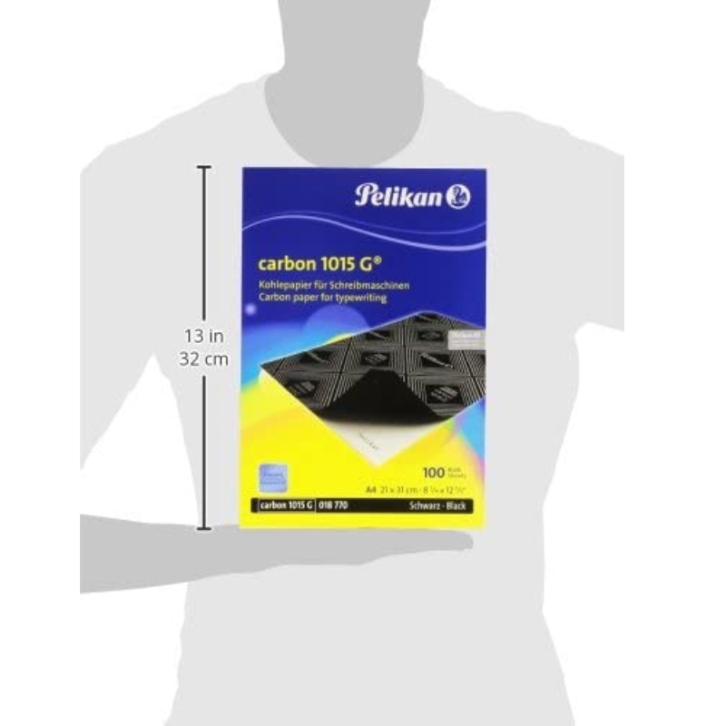 100 Hojas Papel Carbón Pasante Negro - Calcas Tamaño Carta 