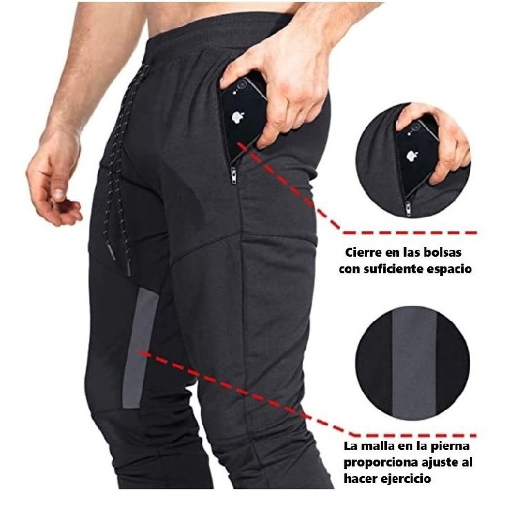 Pants Jogger Deportivo Slimfit Gym Entrenar Hombre Entubado