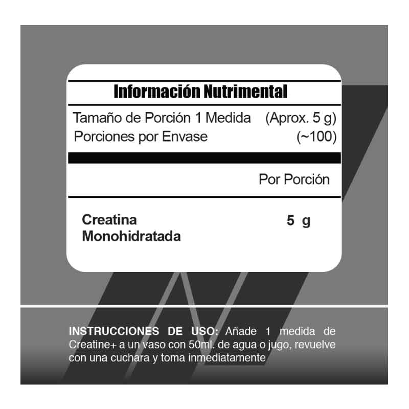 Creatina Meta Nutrition Creatine + 500g 100 Serv. 
