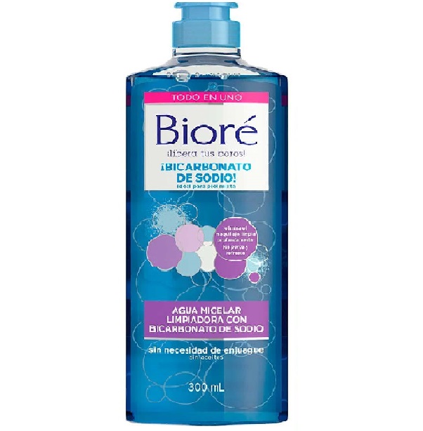 Agua micelar Biore con bicarbonato de sodio 300 ml