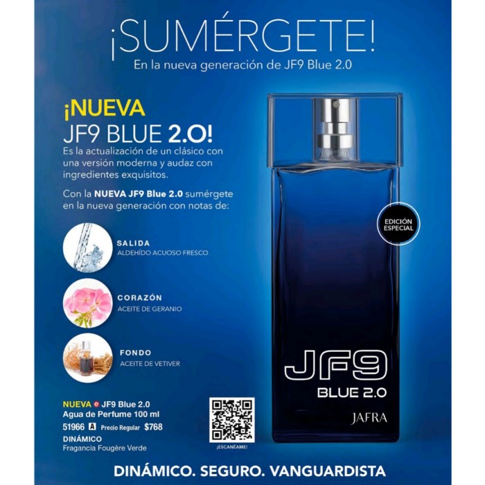 Jf9 Blue 2.0 Eau de Parfum by Jafra