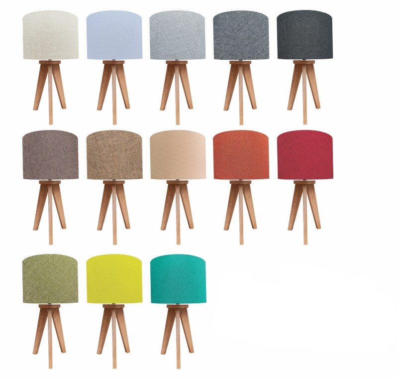 Juego de lampara de buro hiades p/cilíndrica lino verde agua