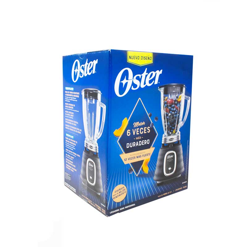 Licuadora 1 Velocidad + Pulso Vaso Vidrio Clásica Negra Oster Blstbpst.