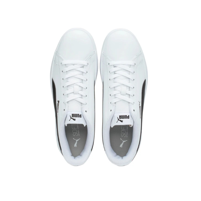 TENIS PUMA ESTILO CASUAL SMASH V2 L BLANCO-NEGRO 365215 01.