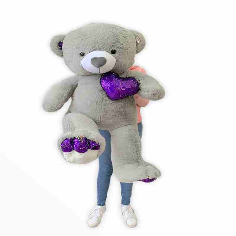 oso de peluche grande con corazon muy suave