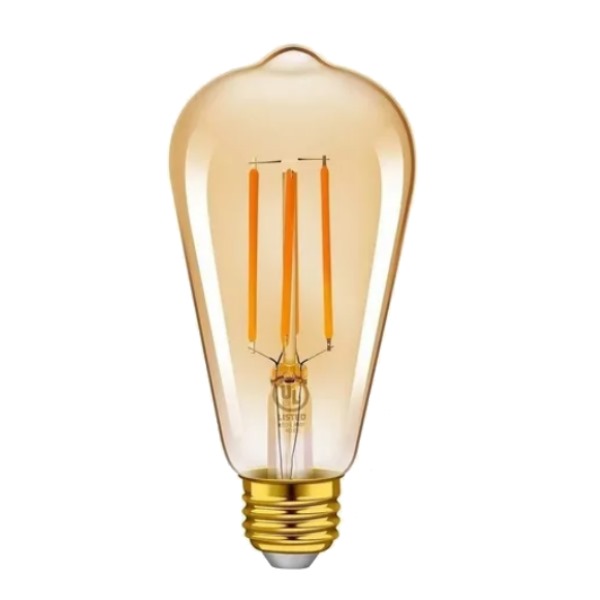 Foco Edison Vintage Bulbo Led 3.6w St64 Luz Cálida 
