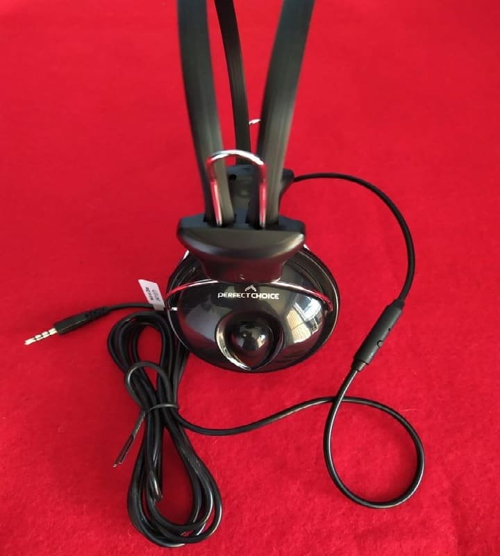 AUDIFONO DIADEMA MICROFONO 3.5 MM NEGRO PC LAP ESCUELA MUSICA VIDEO LLAMADA OFICINA ALAMBRICO PC-113171