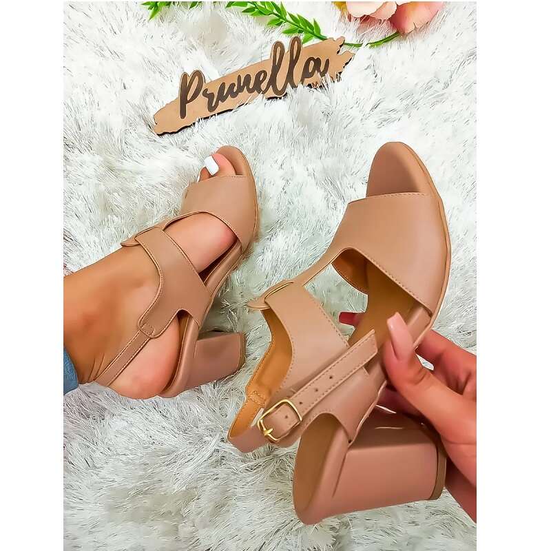 Sandalias Zapatos Mujer Tacon Zapatillas Plataforma 96 /z Marron