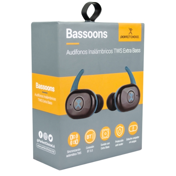 Audifonos Bluetooth Inalámbricos Extra Bass Anti Sudor Perfect Choice Bassons