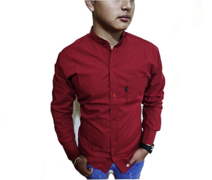 CAMISA DE CUELLO MAO MANGA LARGA