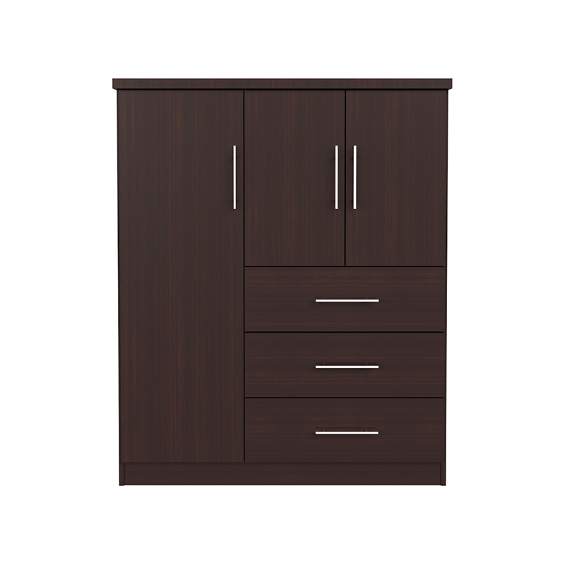 Comoda Ropero 100cm Madera Mallorca Chocolate 3 Cajones
