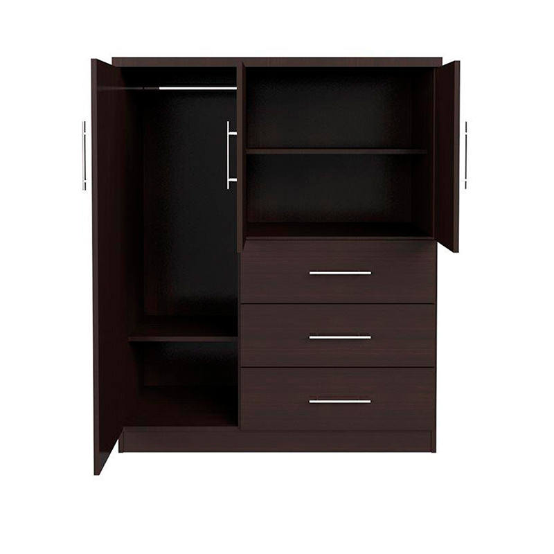 Comoda Ropero 100cm Madera Mallorca Chocolate 3 Cajones