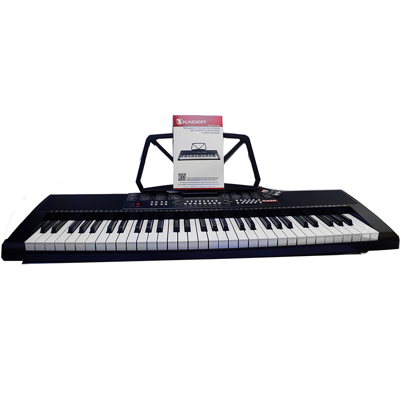 Teclado Musical Kaiser 8 Diferentes Percusiones 61 Teclas 5 Octavas