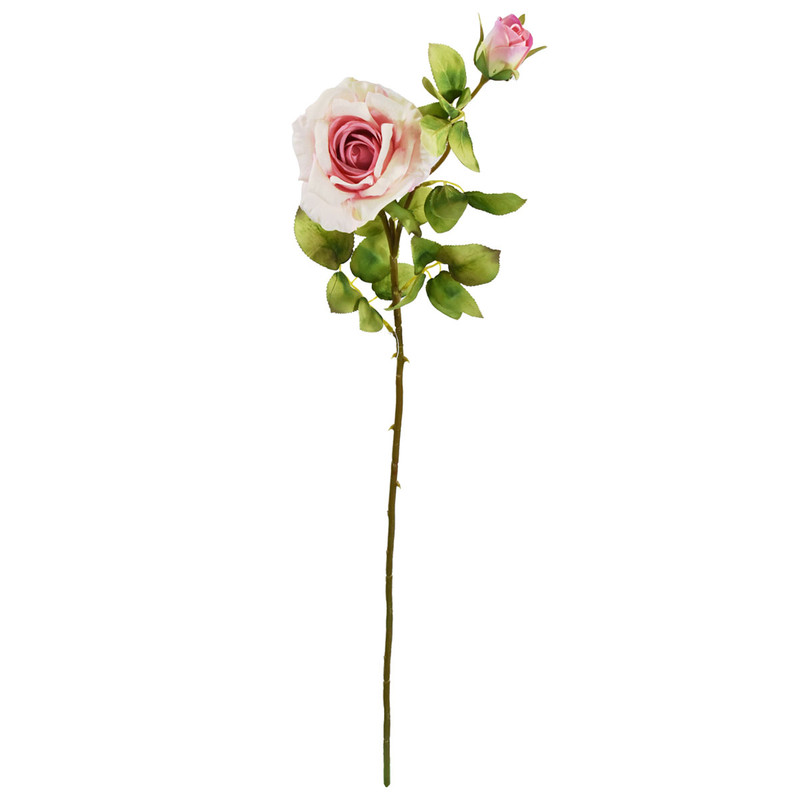 Vara de Rosas Artificales Rosa Claro Pack 3 pz Blumart