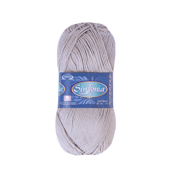 HILAZA SINFONIA 100% ALGODON MADEJA DE 100 GRAMOS GRIS CLARO