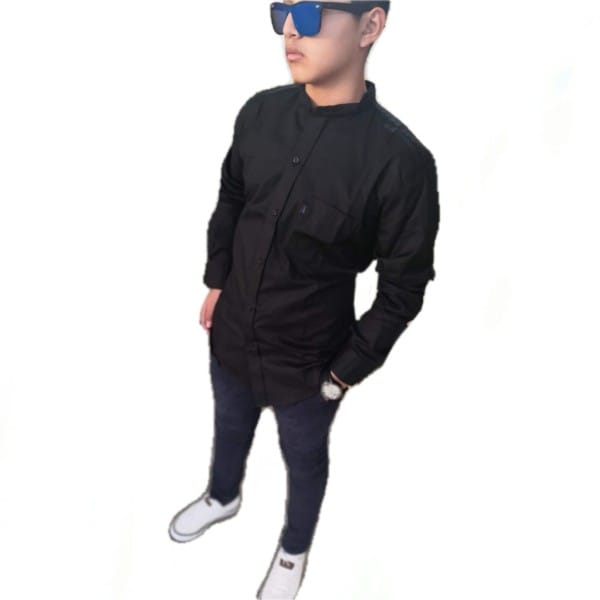 CAMISA DE CUELLO MAO MANGA LARGA