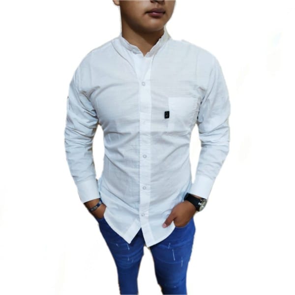 CAMISA DE CUELLO MAO MANGA LARGA