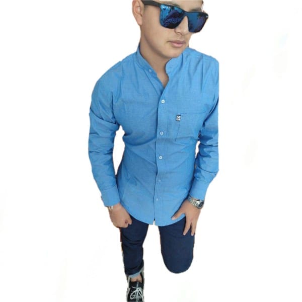 CAMISA DE CUELLO MAO MANGA LARGA