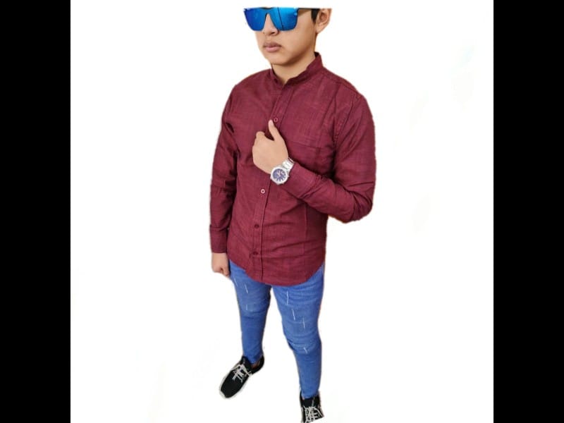 CAMISA DE CUELLO MAO MANGA LARGA