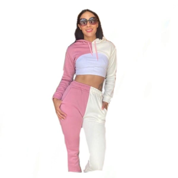 PANTS DE MODA BICOLOR 2 PIEZAS