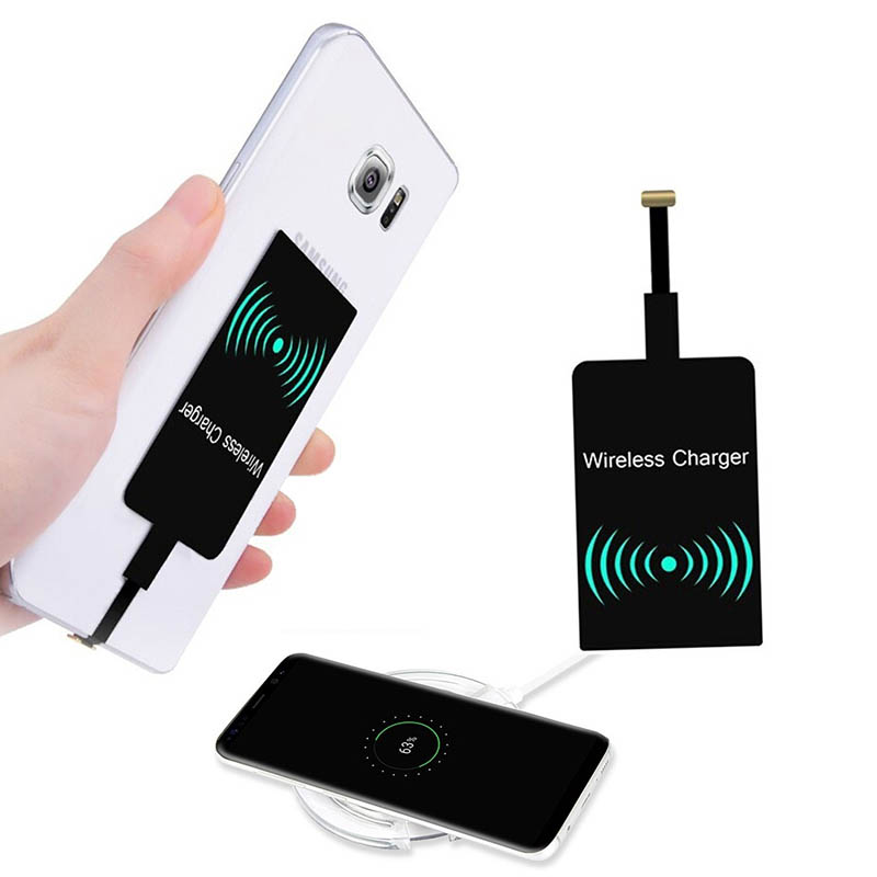 Adaptador Receptor Carga Inalámbrica Micro USB Tipo A Qi