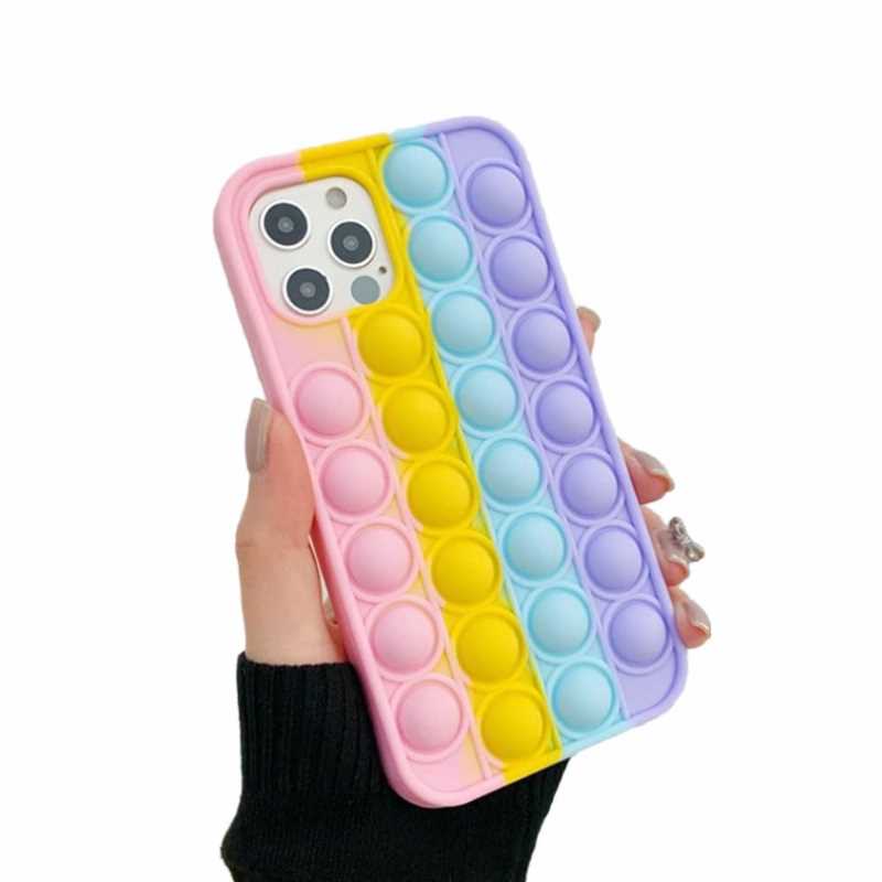 Pop it Silicon Case Gadgets & Fun para IPhone Funda Pop It para iPhone 7, 8, 7P, 8P, X, XS, XS Max, XR, 11, 11Pro, 11Pro Max, 12, 12Pro, 12Pro Max