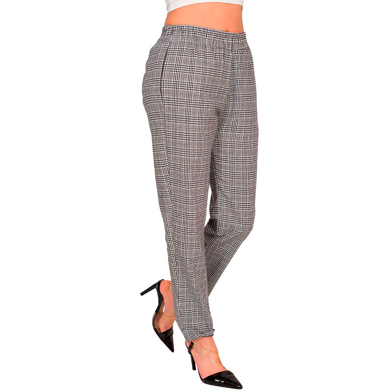 Pantalón Cuadros Moda Mujer V-8809