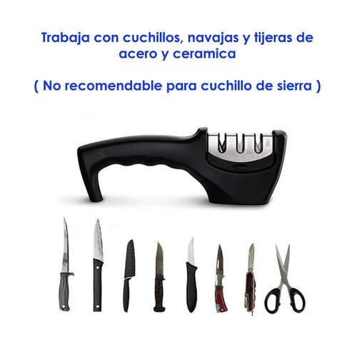 Afilador De Navajas Y Cuchillos Profesional 3 Piedras Manual