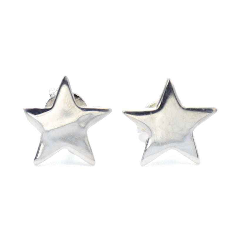 Aretes De Plata .925 Forma De Estrellita