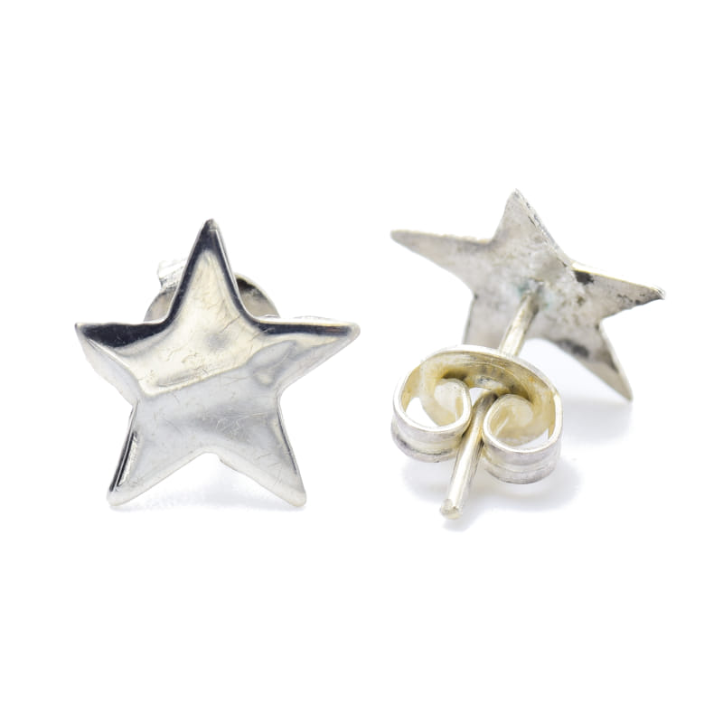 Aretes De Plata .925 Forma De Estrellita