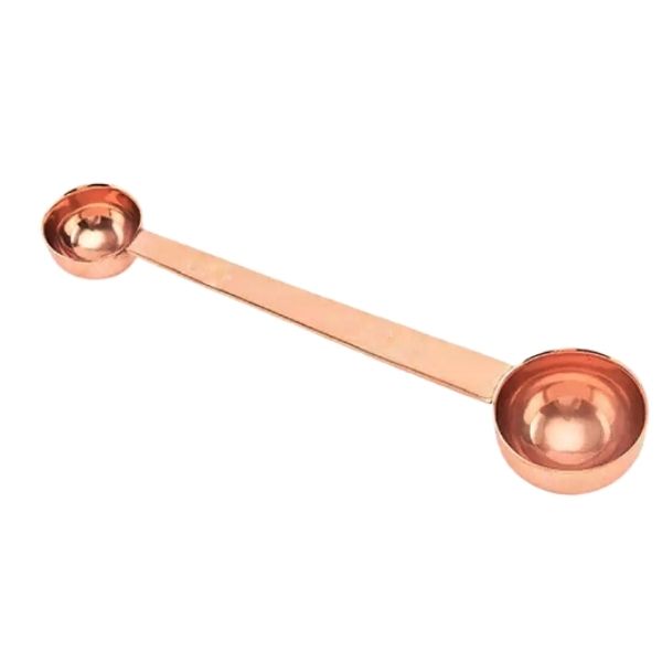 Cuchara Medidora Acero Inoxidable Color Cobre 1 y 2 Cucharadas