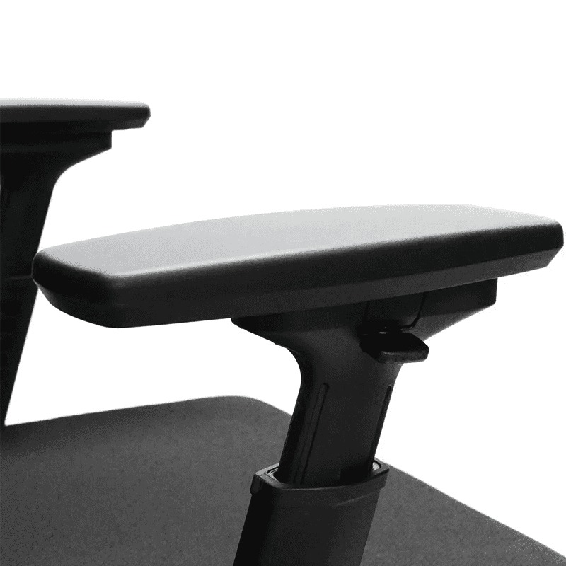 Silla De Oficina Negra Ejecutiva Ergonómica Base Metal Malla Lujo Apoyabrazos Ajustable y Cabecera Ajustable VANLIG