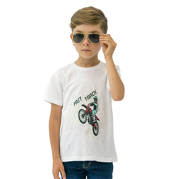 Playera Que Cambia De Color Con El Sol Y Oscuridad Niño Moto Generra 114705