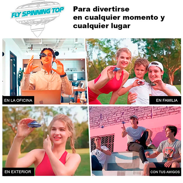 Mini Drone Fly Spinner Con Luces Led Giratorias 2021