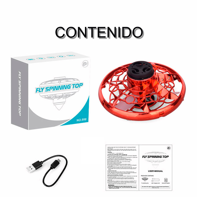 Mini Drone Fly Spinner Con Luces Led Giratorias 2021