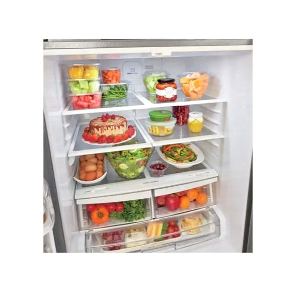 Refrigerador Gris Duplex LG 3 Puertas Inverted Gf22bgsk