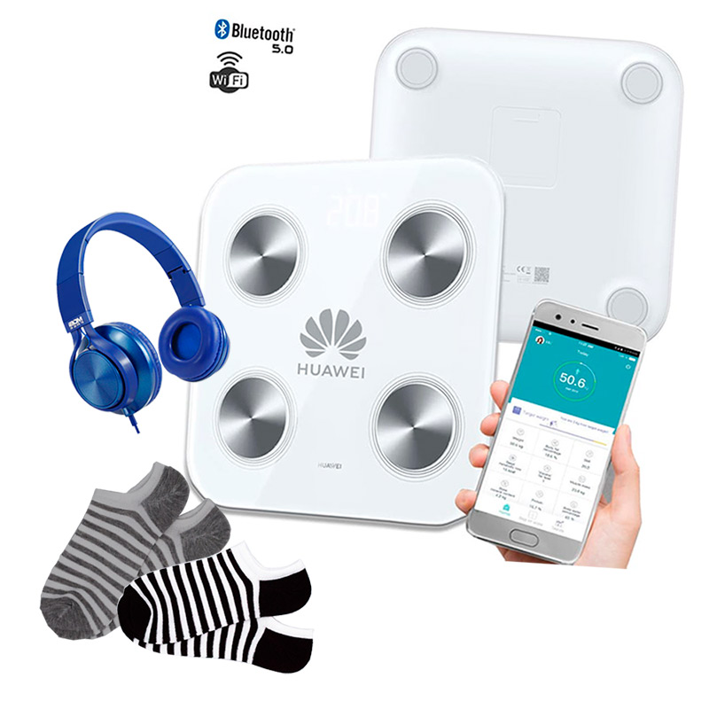 Báscula inteligente de grasa corporal HUAWEI Scale 3 10+ indicadores corporales | Conexiones Wi-Fi y Bluetooth