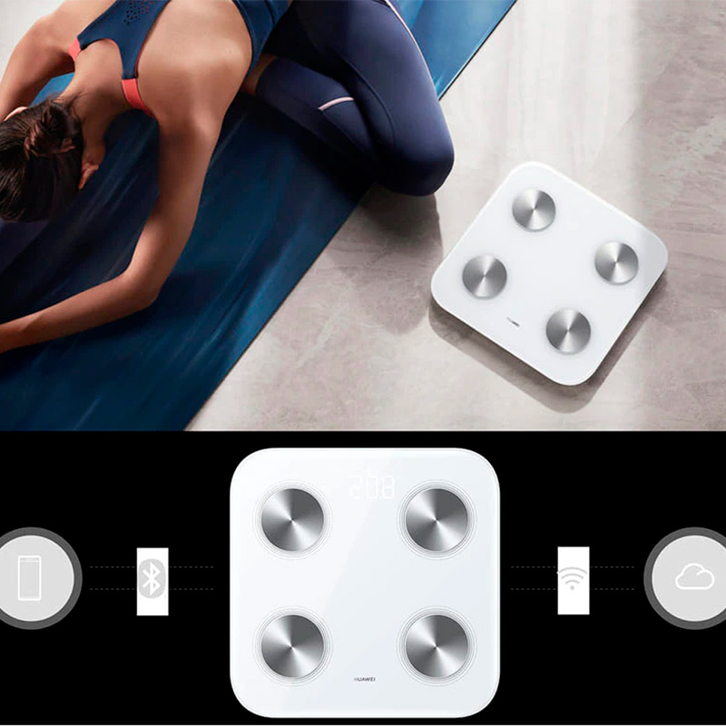 Báscula inteligente de grasa corporal HUAWEI Scale 3 10+ indicadores corporales | Conexiones Wi-Fi y Bluetooth