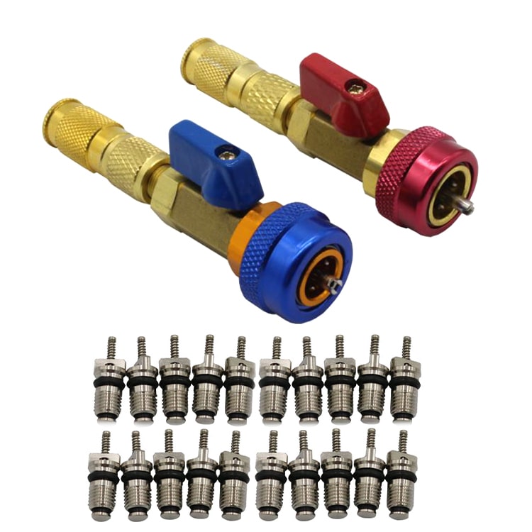 Juego de válvulas removedor de núcleo para R134 con 20 válvula schrader