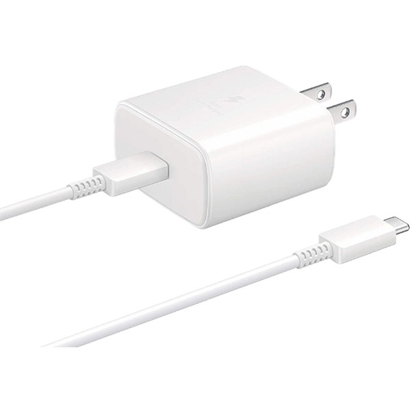 Cargador 45w Samsung Carga Rápida Tipo C Cubo+cable Blanco